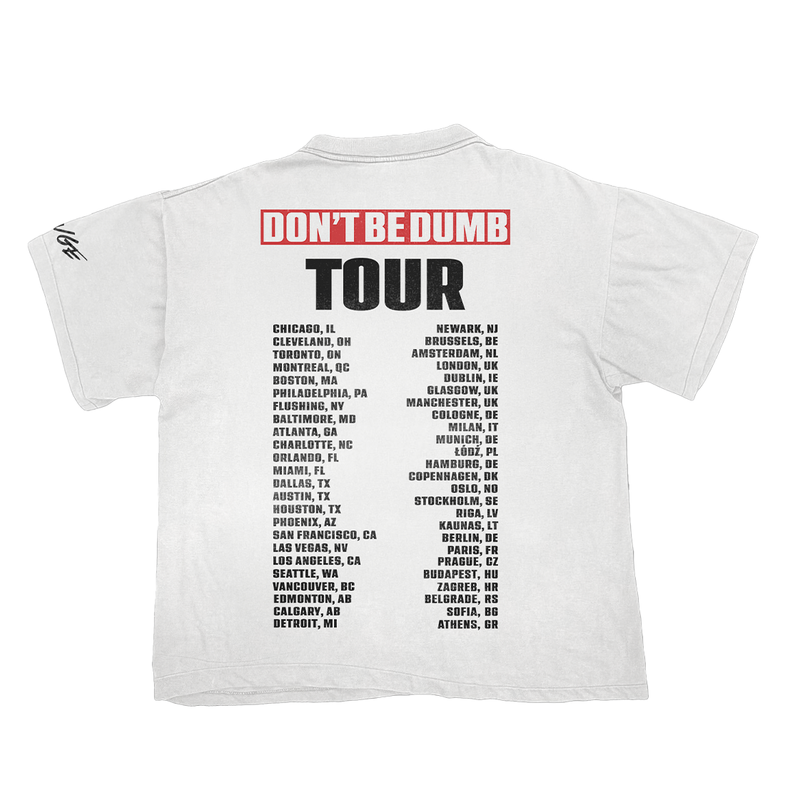 ASAP Rocky - Don't Be Dumb Tour Dollar Bill Dateback T-Shirt