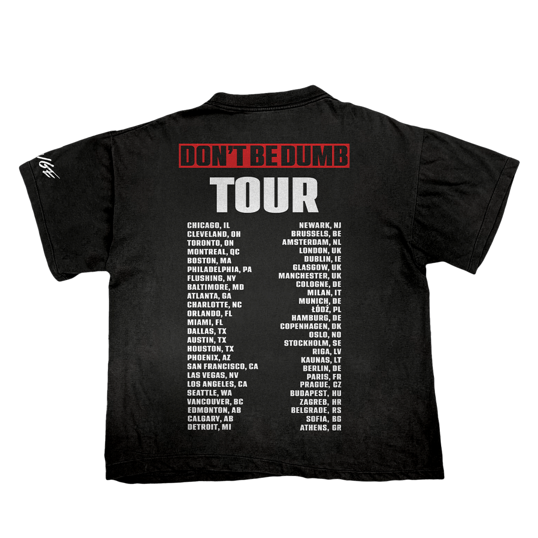 ASAP Rocky - Don't Be Dumb Tour Smiley Dateback T-Shirt